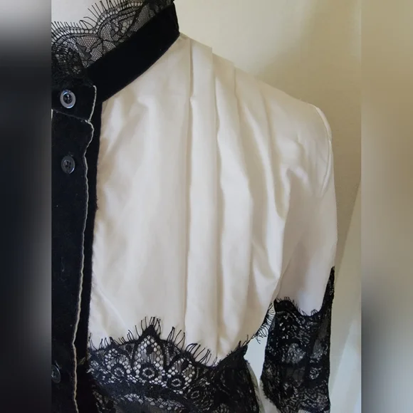 Beulah Style Coquette Black Organza Sheer Lace, Size Medium - Picture 4 of 7